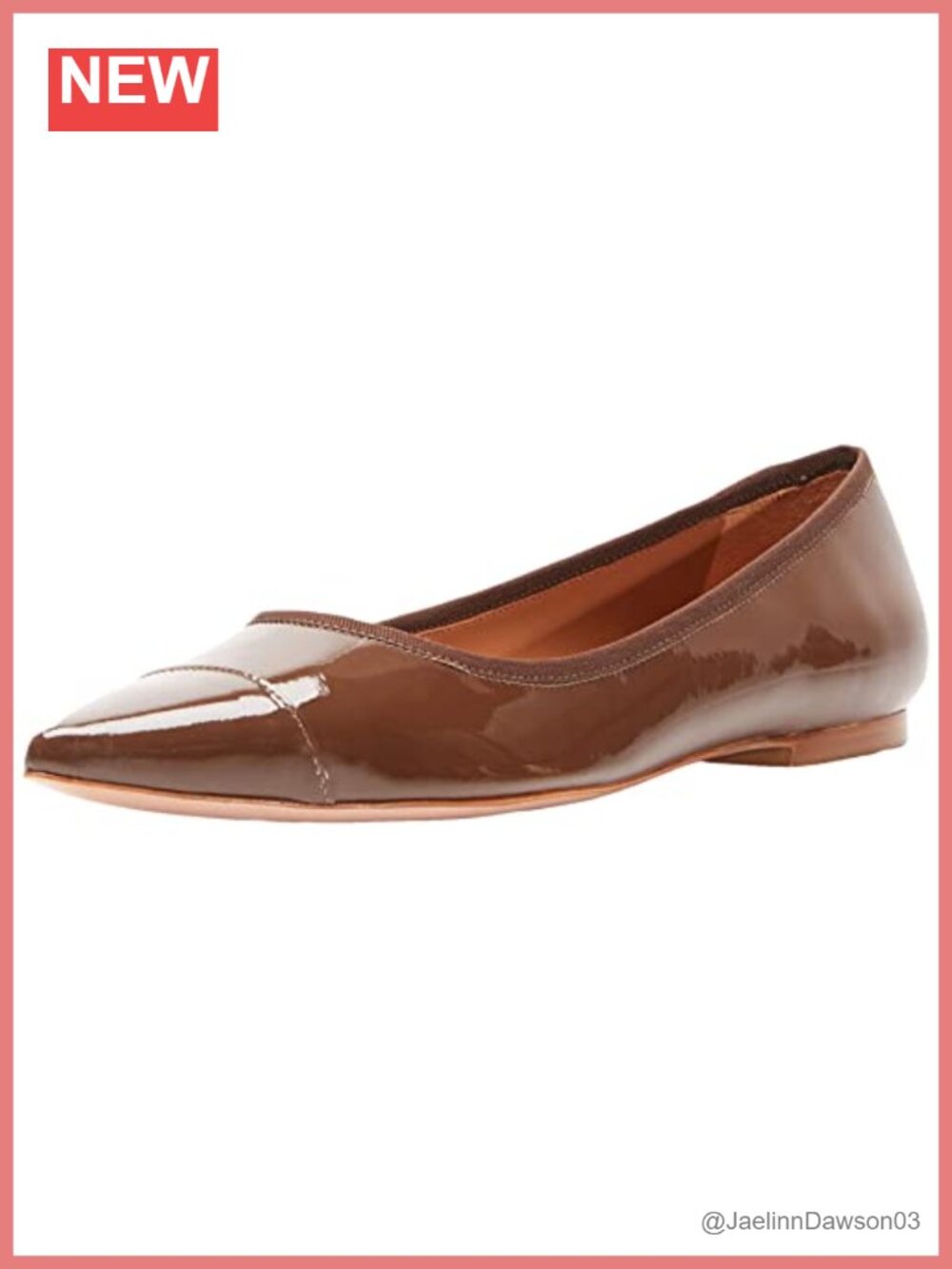 Rebecca Allen The Skim Patent Leather Ballet Flats Pointed Toe Slip On